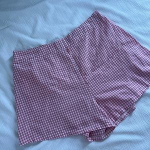 Pink gingham shorts